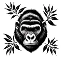 gorilla face tattoo tattoo design idea