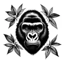 gorilla face tattoo tattoo design idea