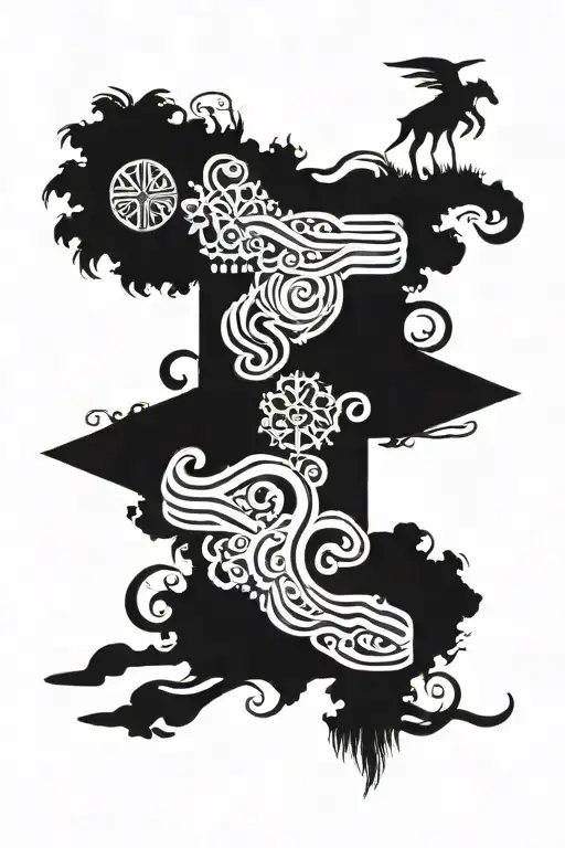 A unique tattoo featuring a combination of rasta symbols and positive vibrations, reflecting your favorite things and passions tattoo design idea