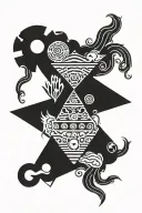 A unique tattoo featuring a combination of rasta symbols and positive vibrations, reflecting your favorite things and passions tattoo design idea