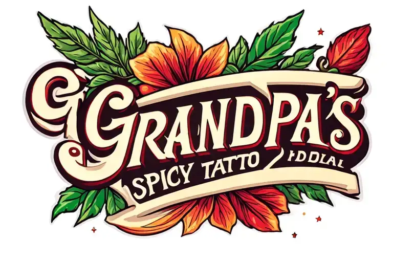 Grandpa's spicy tattoo design idea