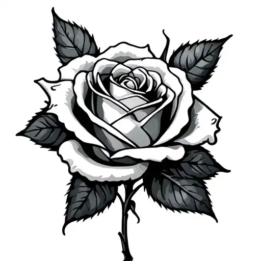 Rose Finger tattoo design idea
