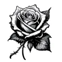 Rose Finger tattoo design idea