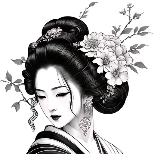 Geisha tattoo design idea
