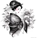 Geisha tattoo design idea
