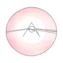 solar eclipse with pink Floyd dark side of the moon album cover in front  tattoo design idea