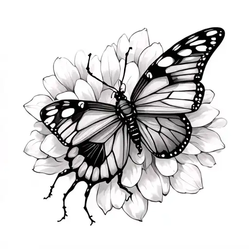 sissy bug and butterfly's tattoo design idea