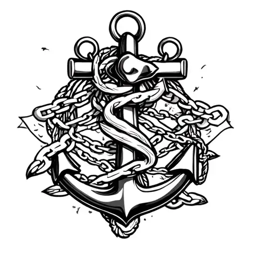 Hansa Rostock, Ostsee, Anchor & Chain tattoo design idea