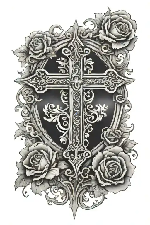 cross John 3:16 tattoo design idea