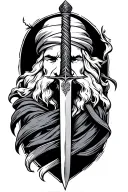 imam Ali sword tattoo design idea