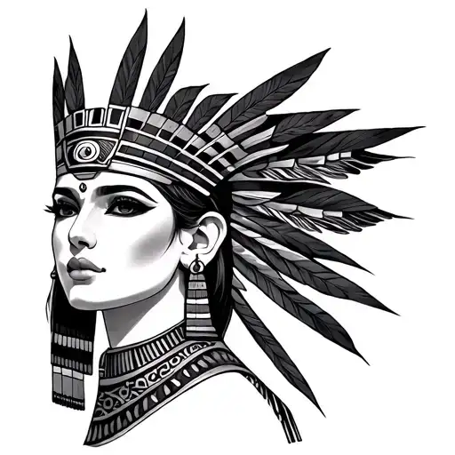 amun ra for women tattoo design idea