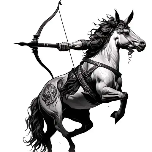 centaur archer aiming tattoo design idea