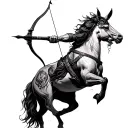 centaur archer aiming tattoo design idea