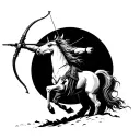centaur archer aiming tattoo design idea
