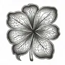 4 leaf clover no fire tattoo design idea