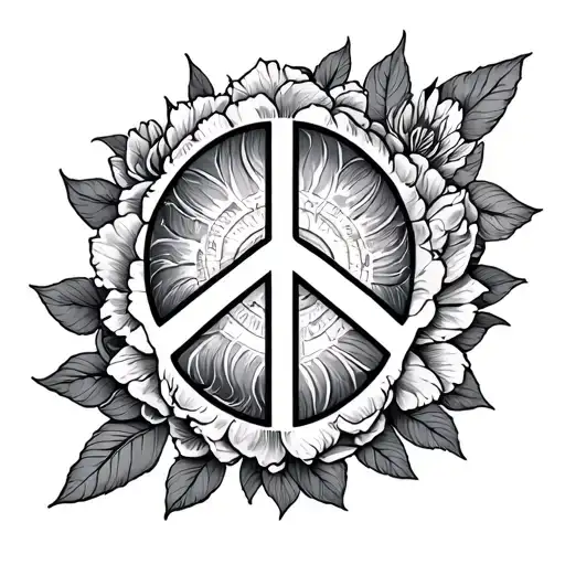 Peace tattoo design idea
