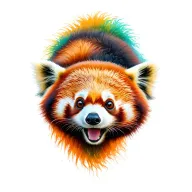 playful red panda tattoo design idea