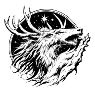Cryptid Wendigo howling to the stars for guidance  tattoo design idea