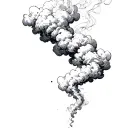 Filler Clouds and Smoke tattoo design idea
