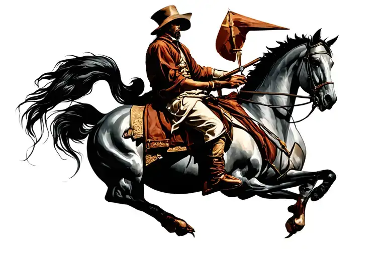 mc escher style don quixote tattoo design idea