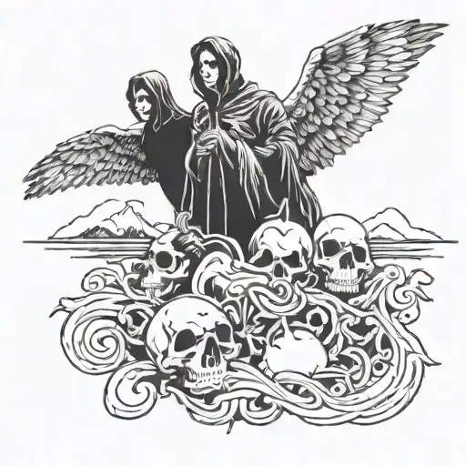 Make a tattoo design based off the Arctic Monkeys song, “Perhaps Vampires is a bit strong but…” tattoo design idea