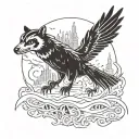 Make a tattoo design based off the Arctic Monkeys song, “Perhaps Vampires is a bit strong but…” tattoo design idea