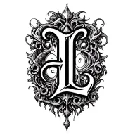 Initials A nad L font tattoo design tattoo design idea