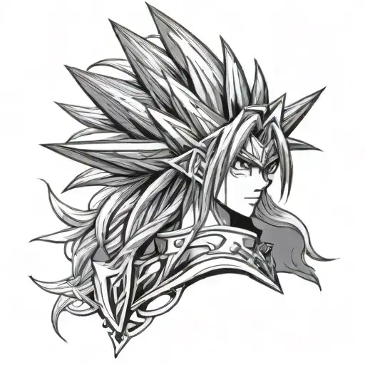 yugioh characters hairstyles tattoo design idea