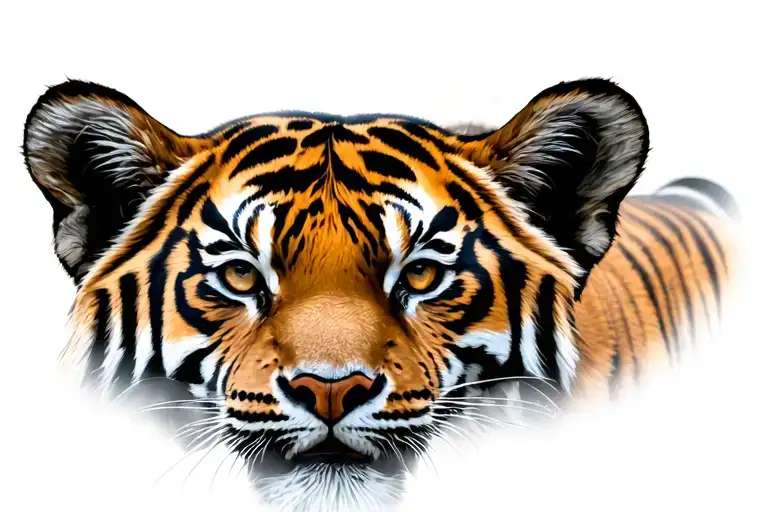 Tiger And Cub tattoo design idea