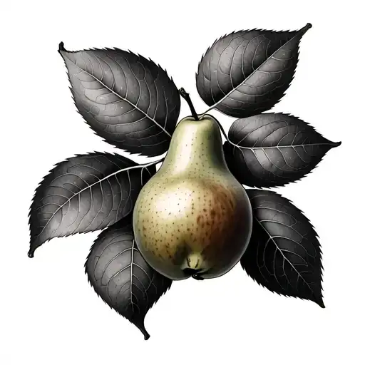 pear tree tattoo design idea