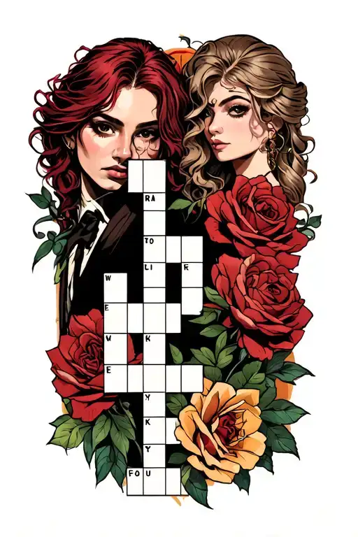 SCARLETT, FRANKLIN, SAVANNAH, CROSSWORD tattoo design idea