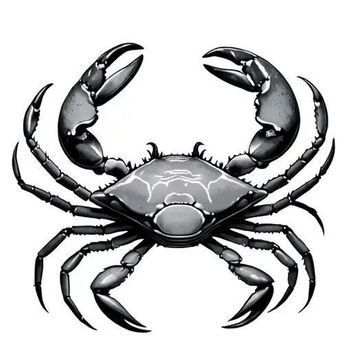 mix between a crab and vitruvian man tattoo design idea