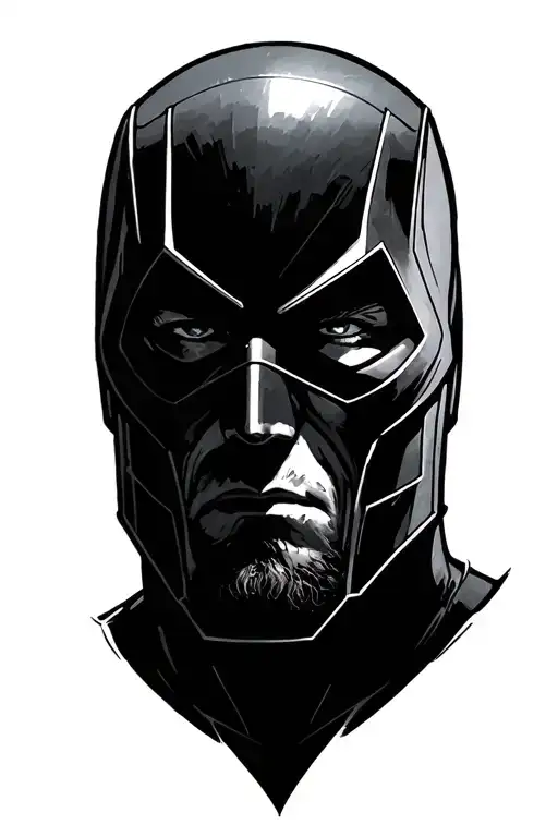 marvel and dc comics style man tattoo design idea