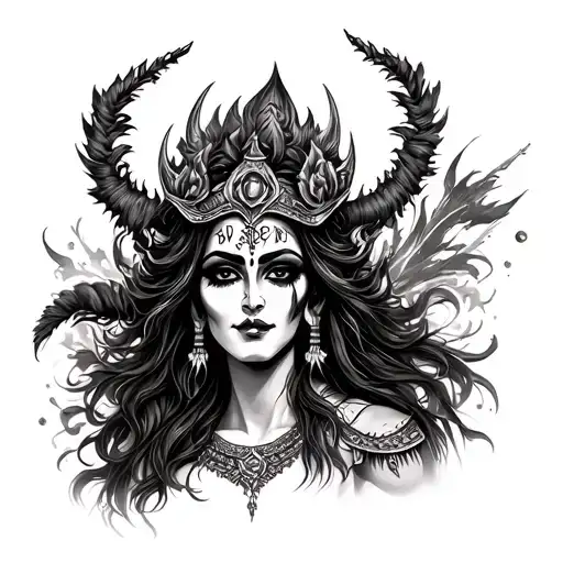 sentence dead end king , goddess kali back tattoo tattoo design idea