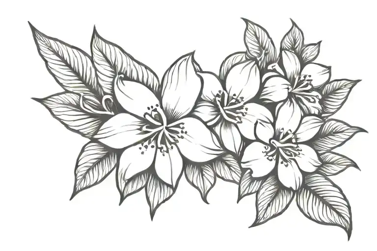 philippines sampaguita flower tattoo design idea