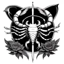 Libra, Scorpio, reincarnate tattoo design idea