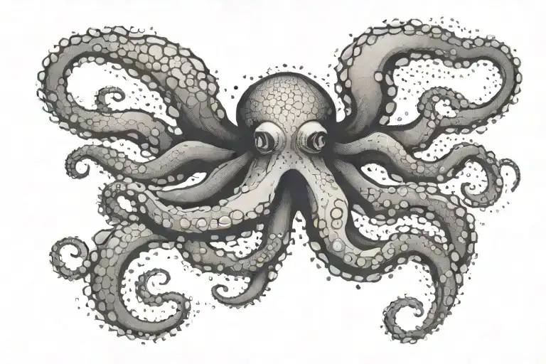 nautical map octopus tattoo design idea