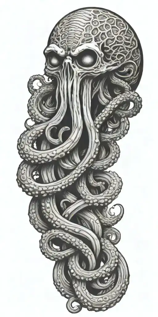 cthulhu tentacles tattoo design idea
