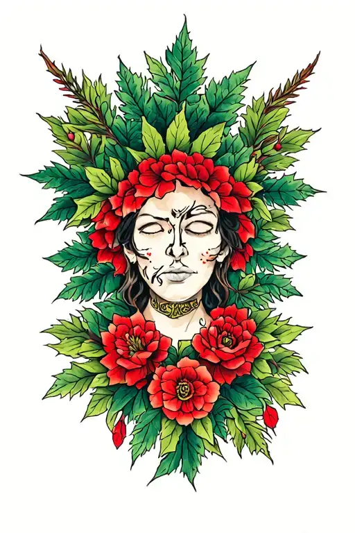 evergreen tattoo design idea