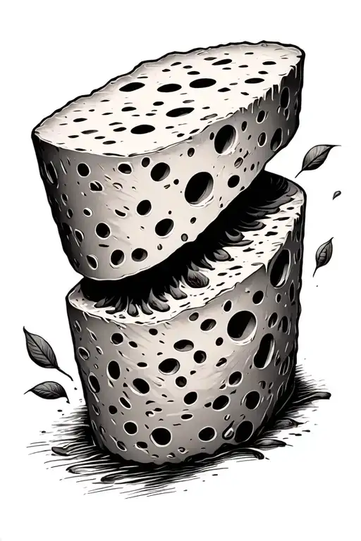 cheese skin opening tattoo design idea