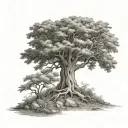 poision tree growing tattoo design idea