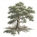 poision tree growing tattoo design idea
