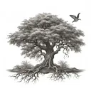 poision tree growing tattoo design idea