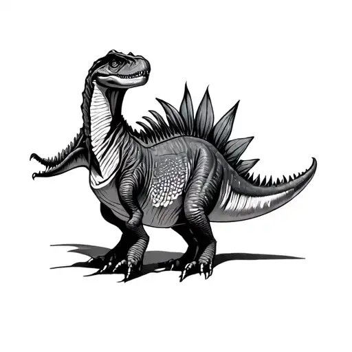 Spinosaurus tattoo design idea