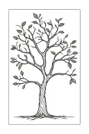 apple tree intertwined with pecan tree tattoo design idea