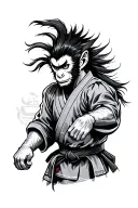 Sun Wukong of Karate Uniform Body tattoo design idea