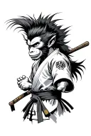 Sun Wukong of Karate Uniform Body tattoo design idea