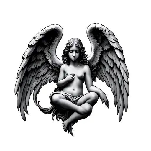 in utero angel tattoo design idea
