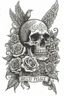 rest in peace tattoo design idea