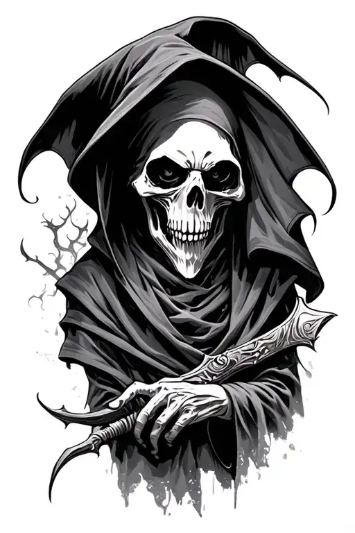 grim reaper tattoo design idea